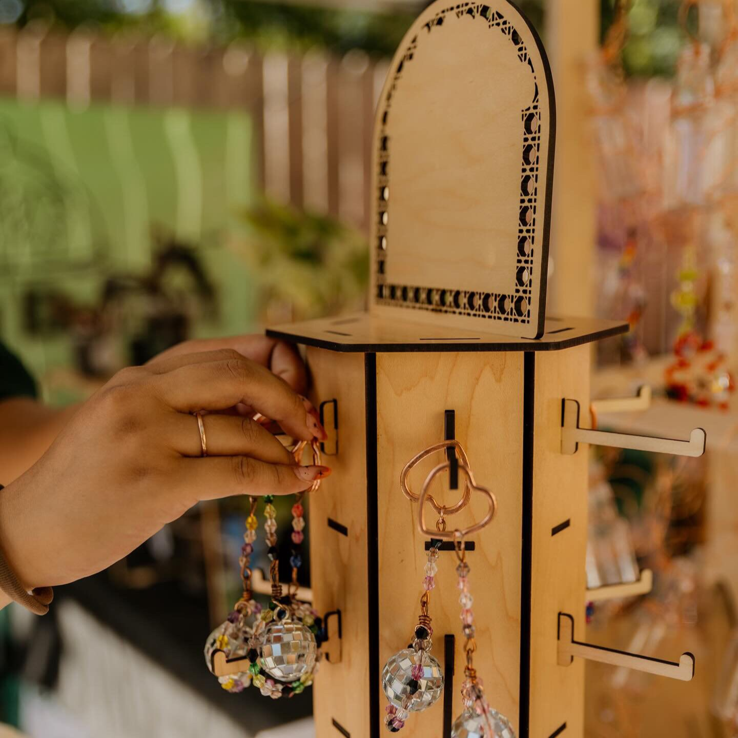 Custom Spinning Product Hanging Display Tower